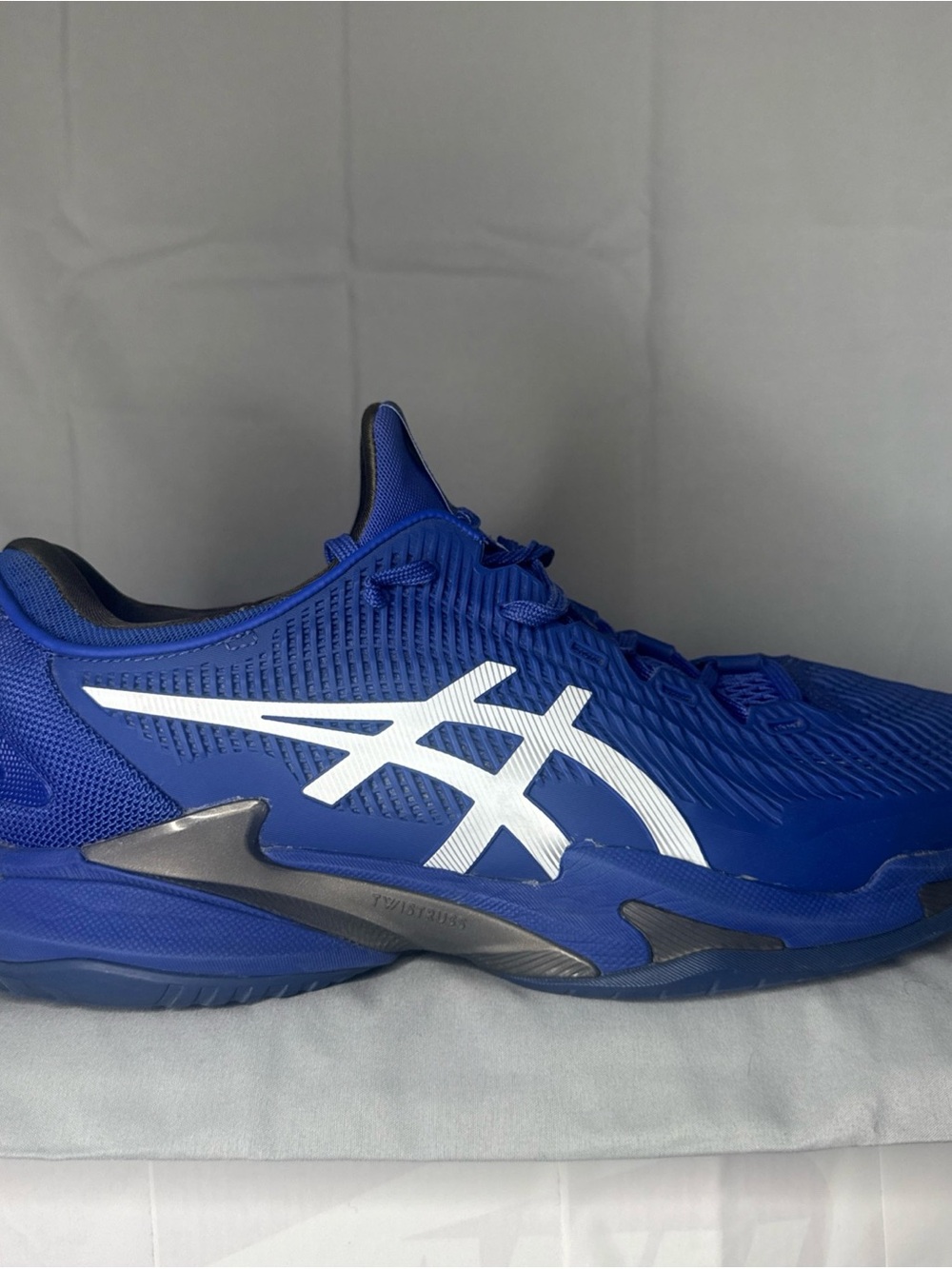 Men's Size Size 10.5 - ASICS Court FF 3 Dark Cobalt Blue / White Tennis Shoes